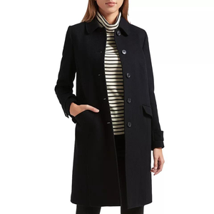 Nouvelle Arrivée d'Usine Manteau Coréen Hiver Couleur Unie Ample en Laine Doublé Soie Respirant Écologique Anti-Plis pour Femme - Product Image 2