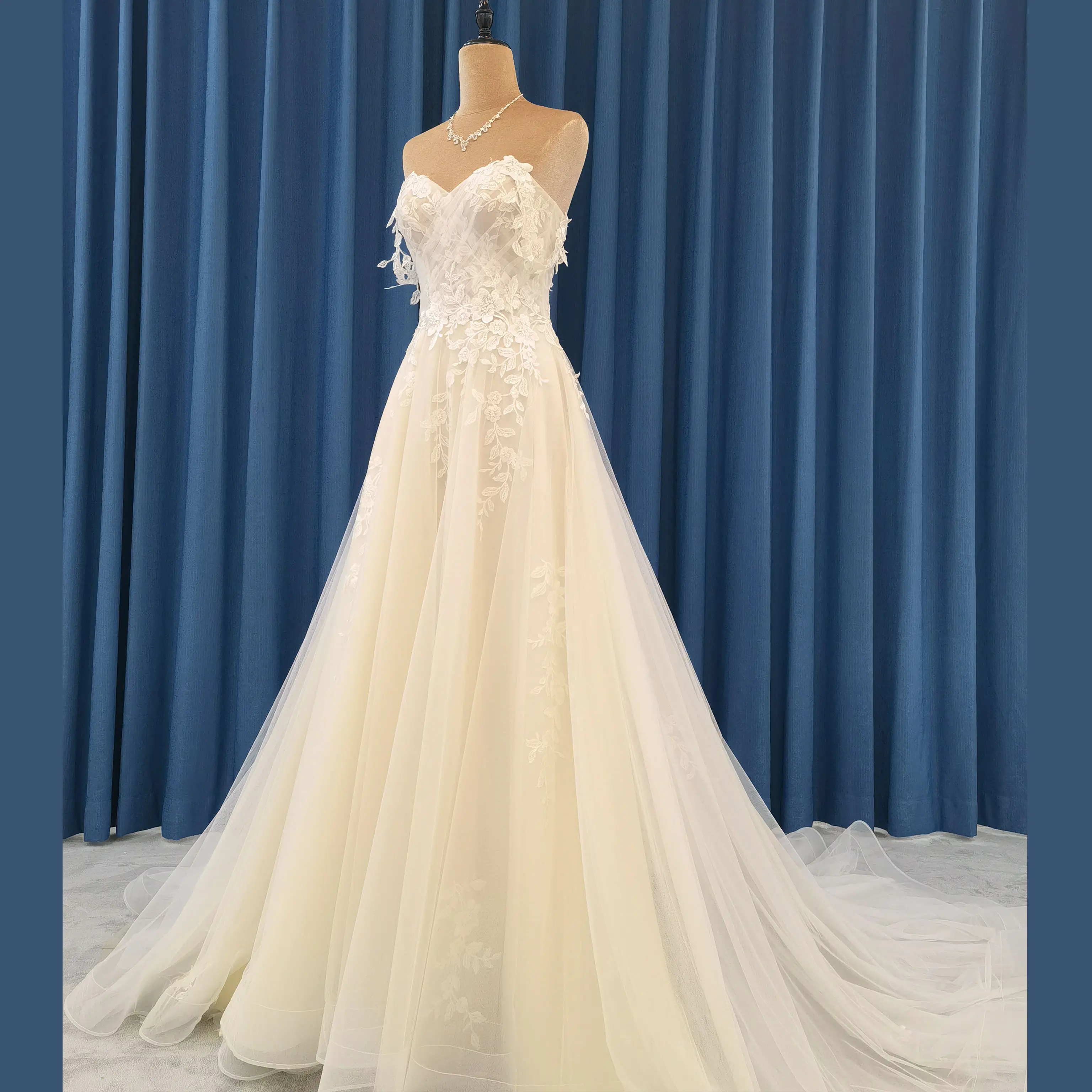 Vestido de novia de buena calidad, marfil, liso, dama de honor, para mujer, blanco, cuentas de cristal, lentejuelas, vestidos de boda de lujo, 2022