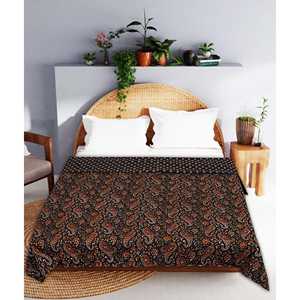 Black Paisley Print 240 TC Algodón Cama doble Dohar Soft King Single Twin Tamaño del hotel Microfibra Poliéster PVC Filling-SHKR1016 - Product Image 1
