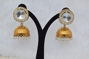 Pendientes Jhumka Estilo Stud, Nuevo Modelo, Material de Latón Antiguo de la Mejor Calidad, Joyería para Mujeres y Niñas - Product Image 2