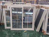 Ventanas Corredizas de PVC de Estilo Colonial Clásico, Diseño Europeo con Rejilla, Nueva Construcción, en Venta