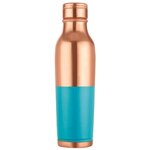 Botella de agua de cobre de Color azul cielo de tendencia superior, diseño martillado multiusos, accesorios para bebidas disponibles para la venta - Product Image 3