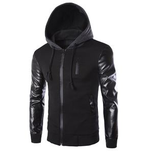 Veste universitaire de baseball sur mesure OEM unisexe avec manches en cuir à la mode occidentale Nouvelle arrivée Design à capuche sans col - Product Image 1