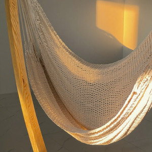 Hamac bohème fait main en macramé JNC, vente en gros d'usine pour jardin et balcon - Product Image 3