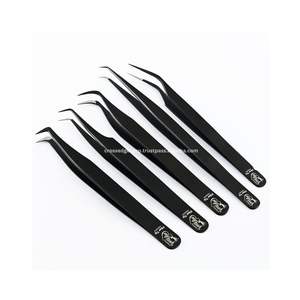 Pinzas de Alta Calidad con Punta de Fibra para Extensión de Pestañas, Agarre de Diamante de 45 Grados, Acero Inoxidable Resistente para Artistas Profesionales de Pestañas - Product Image 1