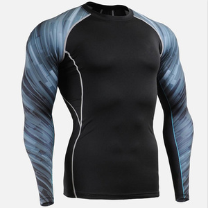 Wholesale Custom Printed Long Sleeve MMA/<b>BJJ</b> <b>Rashguard</b> Customized OEM Surf Gear Rash Guards - Product Image 4