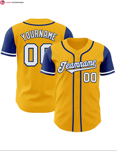 Maillot de baseball personnalisé à faible MOQ, OEM, vierge, impression par sublimation, uniforme cousu - Product Image 1