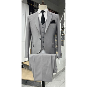 Costume professionnel pour hommes 80% laine 20% polyester Slim Fit Design pour le style d'entreprise - Product Image 1