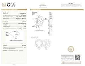 Leyloon gioielli pera modificato taglio brillante 7,76 ct fantasia viola se per diamante naturale certificato per la creazione di gioielli - Product Image 2