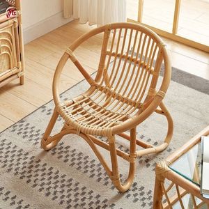 Vente en gros de couleurs et de designs personnalisés Chaise avec nœud mignon pour tout-petits Chaises en rotin naturel pour enfants Usines de matériaux naturels - Product Image 2