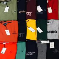 Vêtements en vrac assortis pour la mode masculine, vente en gros, t-shirt à col rond à manches courtes, marques célèbres, vêtements du Bangladesh, lot de stock