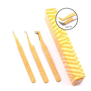Kit de pinces à cils professionnelles pour extensions, outils de beauté de précision, pinces à cils à marque privée avec boîte d'emballage - Product Image 6
