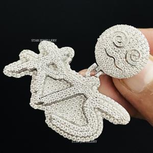 จี้เพชรโมอิส VVS เพชรโมอิส925จี้ตัวอักษร VVS เงินสเตอร์ลิงจี้แบบกำหนดเอง - Product Image 2