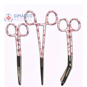 ชุดกรรไกรพยาบาลแบบใช้มือ 3 ชิ้น ลายผีเสื้อสีชมพู คีมตัดหลอดเลือด 6 นิ้ว กรรไกรพยาบาล 5 นิ้ว กรรไกรตัดผ้าพันแผล 5.5 นิ้ว - Product Image 5
