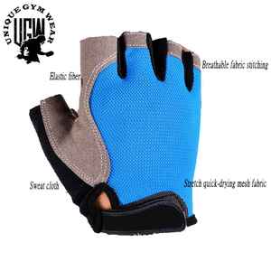 Gants de sport en cuir demi-doigts OEM légers, respirants, avec sangle de poignet réglable pour la musculation, le bodybuilding et le fitness unisexe - Product Image 6