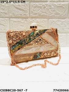 Handcrafted Designer Evening Clutch <b>Bag</b> Luxury Epitome with Vintage Envelope <b>Tassel</b> Crystal Stones and Brass Artisan Inspired - Product Image 6