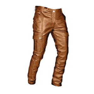 Pantalones de cuero de diseño personalizado de alta calidad, servicios OEM ligeros de cintura media con logotipo personalizado, último estilo, precio bajo - Product Image 4