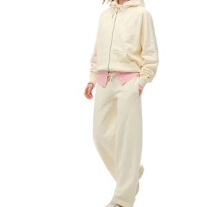 Vente en gros Logo personnalisé Pantalon de survêtement pour femme Pantalon de survêtement 100% coton Pantalon de survêtement de haute qualité avec poches latérales de couleur unie - Product Image 5