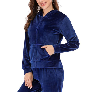 Vente chaude Derniers vêtements à la mode Conception personnalisée Femmes Survêtements Coton Velours Haute Qualité Femme Velours Survêtements - Product Image 5