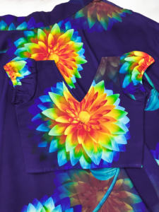 Ensemble Lehenga Choli pour enfants Shoryam Fashion en organza bleu, chemisier à volants, imprimé floral, longueur au sol, vêtements ethniques, mariage/fête pour filles - Product Image 3