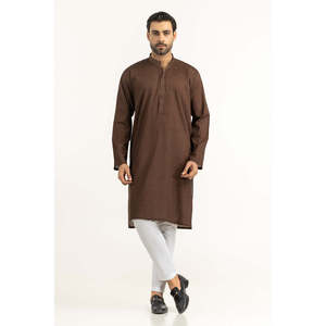 ชุดอานาร์กาลีทรงปกติ KR-STY25-006 สีน้ำตาล ผ้าฝ้ายเนื้อนุ่ม ผ้าจอร์เจตต์ สำหรับฤดูร้อน สไตล์บอลลีวูด อินเดีย ซารี ชุดปาร์ตี้ ชัลวาร์ - Product Image 6