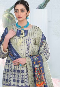 Costumes pour dames élégantes en coton/pelouse Shalwar Kameez Plus Size Brodé Pakistanais Salwar Kameez Solid Design Kameez Shalwar - Product Image 4