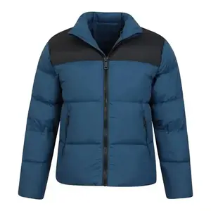 Jaket pria 2024 mode musim dingin bergaya desain kustom bertudung Puffer mantel gelembung Pria harga grosir jaket