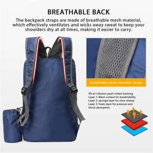 Portable Vintage Reusable Foldable Backpack Ultralight Outdoor Mountaineering & Hiking Rucksack Travel Cycling <b>Knapsack</b> - Product Image 6