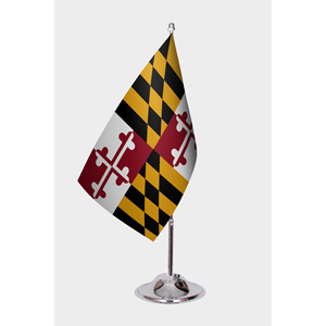 Drapeaux de bureau personnalisés du Maryland, imprimés par techniques numériques variées (coton, nylon, soie, aluminium, automobile) - Product Image 1