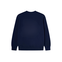 Sudadera Unisex Premium Azul Marino con Cuello Redondo, Cómoda, de Manga Larga, Informal, a la Moda, para Hombre y Mujer, con Bordado Moderno