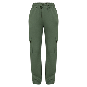 New Arrival Women's <b>Winter</b> Mid Joggers <b>Overalls</b> 100% Cotton Breathable Fleece Pocket Full Length Drawstring Closure Fitness - Product Image 6