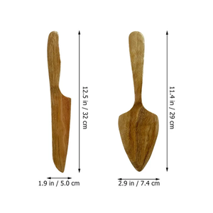 Serveur de gâteau en bois de haute qualité et cuillère pour couteau pour gâteau d'anniversaire couteau personnalisé pour la maison et les restaurants - Product Image 1