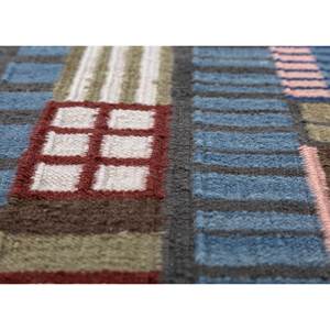 พรมขนสัตว์ลายเรขาคณิตแบบนามธรรม Adwl-13263 สีเทา-ดำ ทอแบบเรียบ สำหรับห้องนั่งเล่น พรมปูพื้นรูปสี่เหลี่ยมผืนผ้าสำหรับตกแต่งบ้าน - Product Image 3