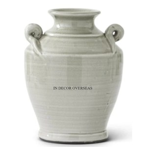 <b>Set</b> Of 2 Exclusive Quality Ceramic Made White Color Ginger Jar For Food And Other Items Storage Kitchenware Accessories Supplies - Product Image 6