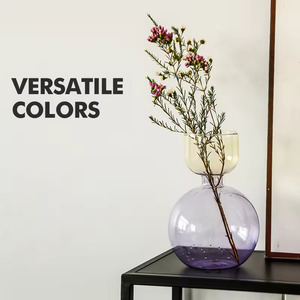 Jarrón de vidrio de borosilicato alto Metier, florero de colores creativo moderno soplado a mano para boda, hogar, dormitorio, comedor - Product Image 6