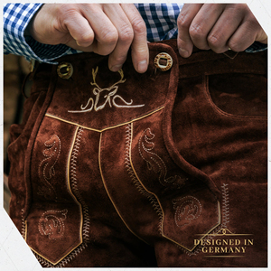 Nouveau 2025 personnalisé hommes véritable peau de vache daim cuir Lederhosen court allemand bavarois Oktoberfest Lederhosen court - Product Image 6