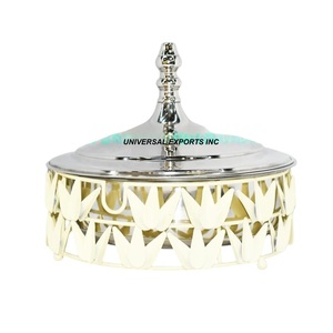 Premium Quality metal Food Warmer Round Shape Dinnerware Casserole Hot Selling Luxury New Metal Hotpot - Product Image 1