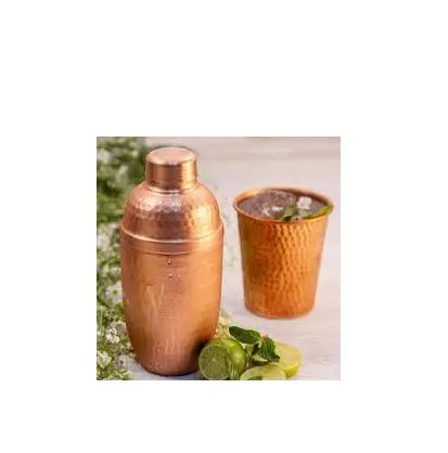 Garrafa de cobre exclusiva, barra de cobre com barril, conjunto de barril de aço inoxidável comercial, produto em oferta