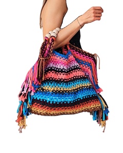 Bolso de Macramé de Alta Calidad, Diseño Bohemio, Hecho a Mano, Tejido a Mano, de Algodón, para Mujer - Product Image 1