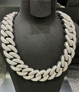 VVS Moissanite 925สเตอร์ลิงเงิน30มม. 22นิ้วโซ่เทนนิสสีขาว14K ทดสอบทองสไตล์ฮิปฮอป - Product Image 2