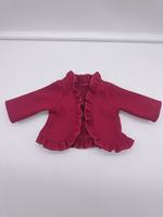 Vêtements personnalisés pour poupée en vinyle et coton de 18 pouces, Blouse blanche à manches bouffantes en broderie anglaise, Salopette en jean, Mini jouet OEM ODM