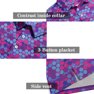 Polos de golf pour hommes en polyester de haute qualité, style uni, logo personnalisé, évacuation de l'humidité, séchage rapide, coupe classique - Product Image 3