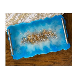 Plato de servir de resina hecho a mano, acabado elegante contemporáneo, elegante Hogar, fiestas interiores, celebraciones festivas, 100 Uds. - Product Image 5