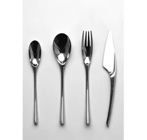 Ensemble de couverts modernes pour la cuisine, la maison, l'hôtel, le restaurant, couleur argent, design moderne, vaisselle en métal, cuillères, couteaux, couverts - Product Image 6