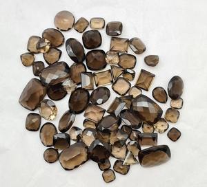 Piedras preciosas de cuarzo ahumado natural, corte facetado, piedras preciosas sueltas de cuarzo ahumado genuino en forma de mezcla, lote al por mayor a la venta a granel - Product Image 2