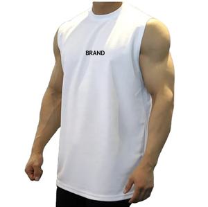 Fabricante personalizado al por mayor de fitness hombre camisetas sin mangas slim fit deporte hombres camisa sin brazos camiseta sin mangas - Product Image 2