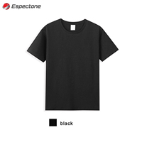 Boşlukları pamuk T Shirt özel baskılı düz yuvarlak boyun T Shirt grafik T Shirt yüksek kalite % 100% pamuk düz renk Espectone tarafından