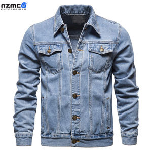 Winter <b>Men</b> Coated Denim <b>Jackets</b> Long <b>Casual</b> Solid Color Single Breasted Slim Fit Cotton Outwear - Product Image 3