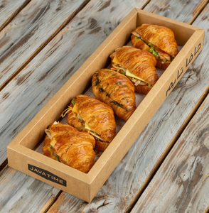 Petite boîte à brioche française en papier kraft ondulé personnalisée écologique pour l'emballage de <span class=keywords><strong>sandwich</strong></span> au petit-déjeuner - Product Image 4