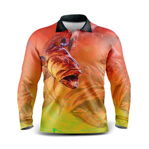 Camisa de Pesca Personalizada Sublimada de Manga Larga, Tallas Grandes, con 3 Botones y Cierre, Conjunto de Jersey de Pesca Impermeable, Cortavientos, Transpirable y Anti-UV - Product Image 4